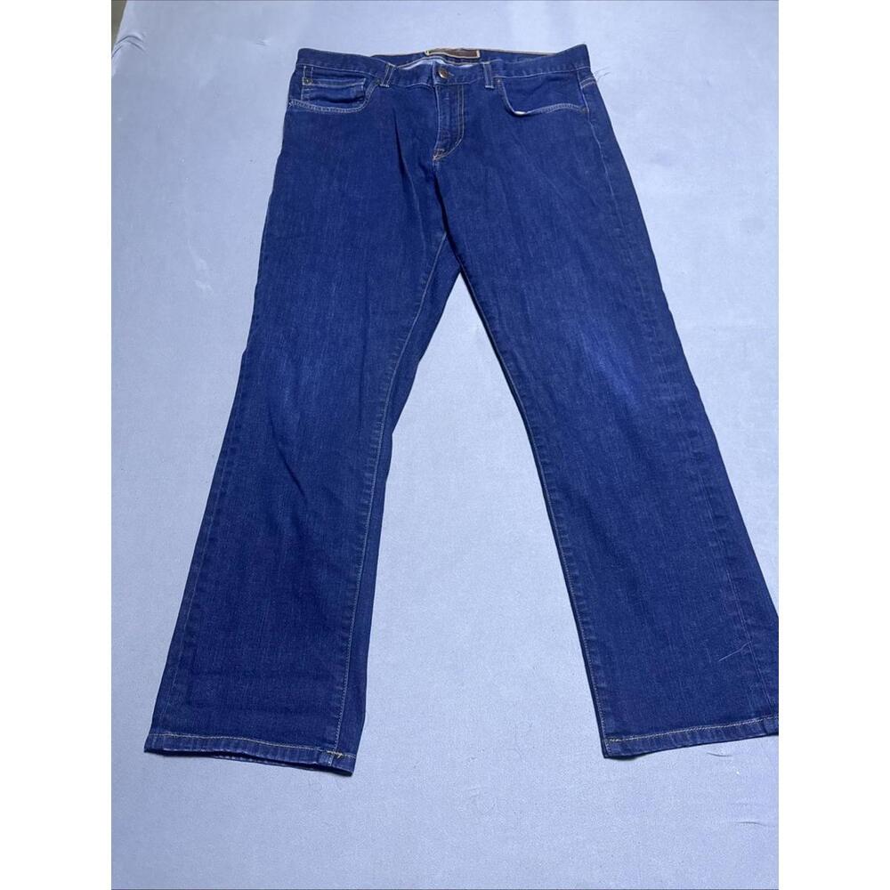 Agave Denim Gringo Jeans Classic Straight Leg Dark Wash Denim 35 Made in USA